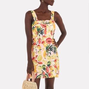 FARM Rio Yellow Pink Green Floral Mini Dress